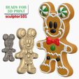 Gingerbread-Mickey-and-pendant-1200x1200.jpg Christmas Gingerbread Mickey and Pendant 3D Printable Model