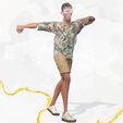 2.jpg Cartoon Man Dancing stylized human Low-poly 3D model