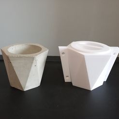 01.jpg Archivo STL MOLDE MACETAS DE CEMENTO POLIGONAL・Objeto de impresión 3D para descargar