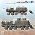 2.jpg Post-apo train on wheels with armoured turrets and front shovel (5) - Future Sci-Fi SF Post apocalyptic Tabletop Scifi