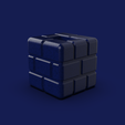 02.-Cube-Mario-Brick.png 02. Cube - Mario Brick - Planter Pot Cube Garden Pot - Scarlet