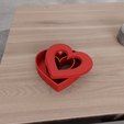 untitled7.png 3D Heart Jewelry Box for Valentine Gift with Stl File & Mini Box, Heart Art, Decorative Box, 3D Printed Decor, Heart Decor, Storage Box