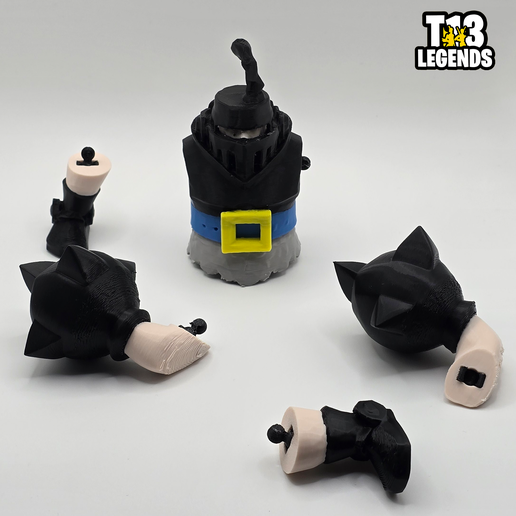 🤴 Mega Knight - Clash Royale Articulated Figure・ 3MF File for 3D