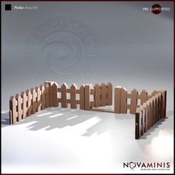 CROW-010-Picket-Fence-01-PAT-SM-STORE.jpg 3D-Datei Lattenzaun 01 [Modular]・Modell für 3D-Drucker zum Herunterladen