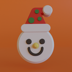 R1.png Fichier STL gratuit Aimants bonhomme de neige Décoration de Noël・Plan imprimable en 3D à télécharger