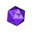 D20_2col.stl Набор кубиков "Паладин" для DnD