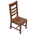 2.jpg Wooden Chair 3D Model