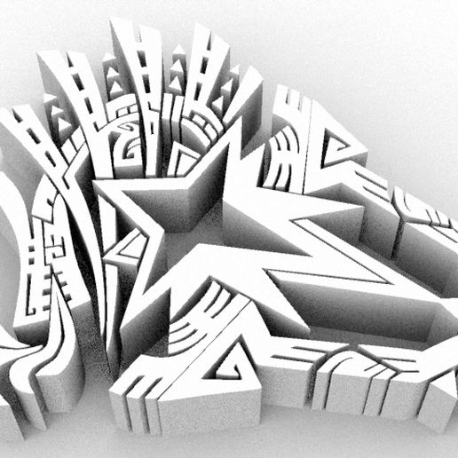 OBJ file monster hunter world iceborne logo・3D printable model to