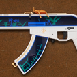 734d75bc-b050-4109-a502-ef3e84fe3c88.png Valorant 1:1 Neptune Vandal (the blub blub Rifle) Cosplay Props - FDM Printable - Color Separated Parts