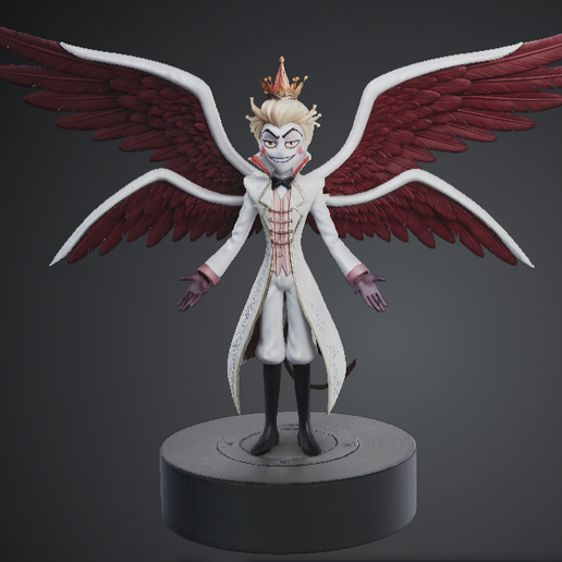 Lucifer Morningstar True Demon Form – King of Hell | Hazbin Hotel Fan Art 3D Model (STL)