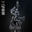 01_Gray-Render-Front.jpg B3DSERK CATWOMAN AND BATMAN SCULPTURE READY FOR PRINTING