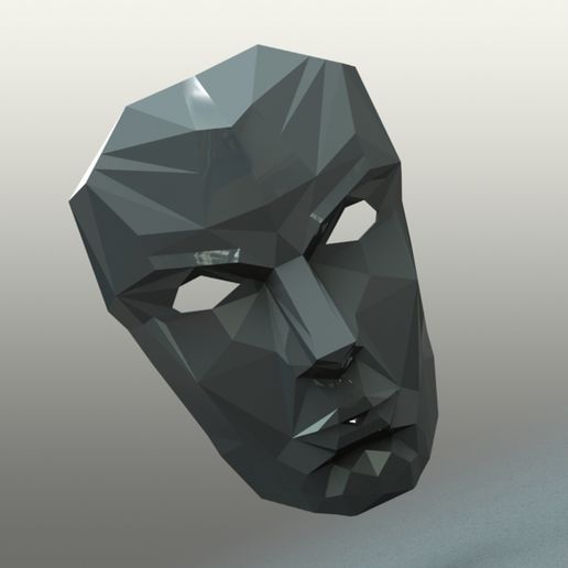 Download OBJ file poly face mask • 3D printer template ・ Cults