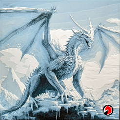 winter-dragon.png Winter Dragon, Hueforge Painting, Art Plates, ErickDRedd 3D Designs