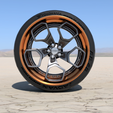 rotiform-HUR-T-v27.png Rotiform HUR-T 19 inch rims with ADVAn tires for Scale and diecast models