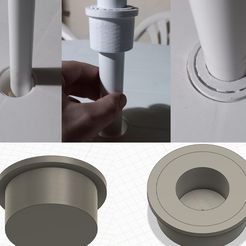 1.jpg Archivo STL Buje para sombrilla mesa plastica de patio・Modelo de impresión 3D para descargar
