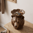 12233ee.png Bear Catchall Bowl STL – Bear Key Holder – Woodland Organizer – Rustic Home Decor – Animal Storage Bowl – 3D Print File
