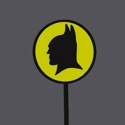 02-Batman-side-silhouette.jpg Cake Topper - Super hero - batman side silhouette
