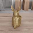 untitled3.png 3D Easter Bunny Basket 3 as Stl File & Easter Gift, Easter Day, Bunny Planter, Easter Basket, Bunny Ears, 3D Print File, Indoor Planter