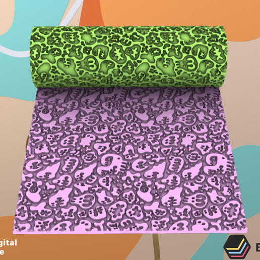 ROLLER POLYMER CLAY Halloween Monster Bacteria/EULITEC.COM/CC/COPYRIGHTED LICENSE 3D model