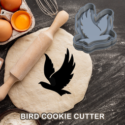 k ~ Fichier STL Bird cookie cutter pâte à biscuit sucre alimentaire・Modèle pour imprimante 3D à télécharger