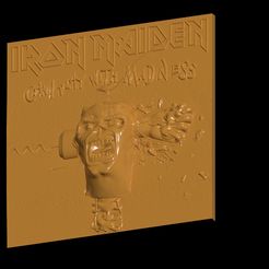 111.jpg Archivo STL iron maiden can i play with madness cd cover stl・Modelo de impresora 3D para descargar