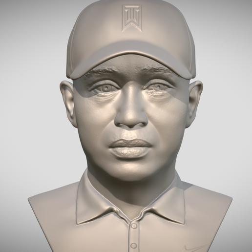 Tiger Woods bust for 3D printing 3D model