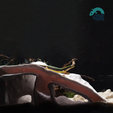 BreezeStone-Cave-3d-printed-by-Aquireef3D-back-corner-view.png 3D Printable Cave, Pet Shelter for Aquariums & Terrariums: Fish, Shrimp, Reptile, Spider and Bug Hide, Small Rock Form Tank Decor