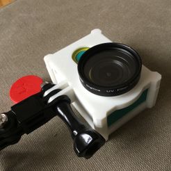 IMG_0029.jpg Free STL file Yi cage with lens filter adapter・Model to download and 3D print