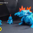 low-poly-pokemon-gen-2-3D-print19.jpg Second Generation Low-poly Pokemon Collection