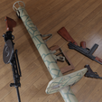 Bundle-06_WWII-2-angle4.png WW2 Prop-Guns Bundle 1/1 Scale 2 ( tommy/m1 , Panzerschreck54 , dp28 , luger )