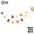 4.jpg Fire Birds for Wall Decor with Textured Wings (Set of 3)