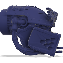 ScreenHunter 535.png Archivo STL gratis 40k Gran Pared Lord Titan Crusader Cabeza de patrón alfa・Modelo para descargar y imprimir en 3D