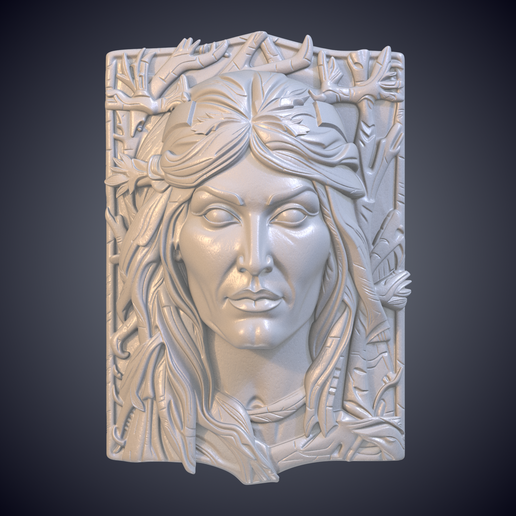 Forest Goddess Nature Relief Wall Art Panel GPM-451