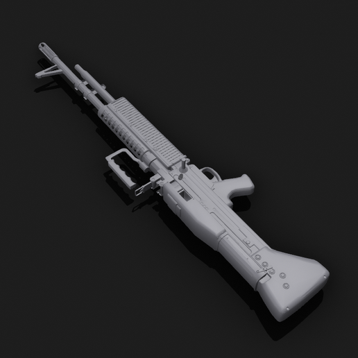🔫 M60 MachineGun (PROPGUN) 1/1 Size・ STL File for 3D