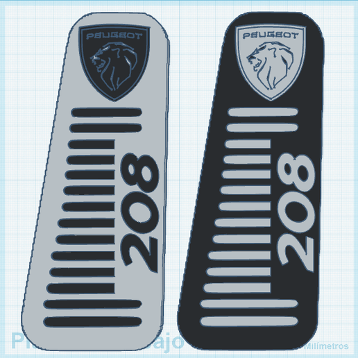 Peugeot 208 footrest