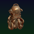 8.png Diving helmet with octopus