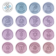Health_Stamp_ALL.png For Sensitive Skin - Eco Stamps (no 3) - Cookie Cutter - Fondant - Polymer Clay
