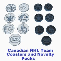 Title.jpg Canadian NHL Team Novelty Pucks and Coasters