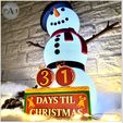 008B.jpg FROSTY'S CHRISTMAS COUNTDOWN - 330mm HIGH - NO SUPPORTS!