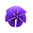 6K IMPELLER.stl IMPULSOR DE 6 PÁS PARA UNIDADE DE PROPULSÃO 80MM