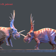 tbrender.png Battling Styracosaur diorama