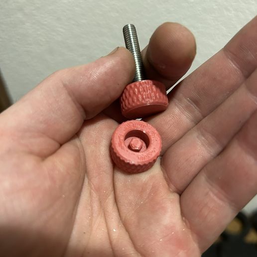 IMG_9617.jpeg M6 Knurled Thumbwheel with Internal Hex | Tool-Free 3D Printable Screw Adjuster for CNC, Laser, and DIY Projects