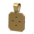 Clover-cross-diamond-cluster-Square-13x13mm-emrald-shaped-pendant-charm-04.jpg Clover cluster square emrald shaped pendant charm with bail 3D print model