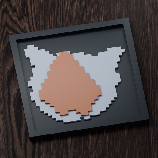 Glalie Line - Pokemon Silhouette Frame | Box sprite | STL