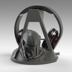 Untitled-14.jpg Mandalorian Bust Headphone Stand
