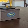 PXL_20230917_140328446.MP.jpg STL file 🎵 Gramophone with coaster vinyls 🎵・3D printing design to download