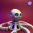 Octopus-skeleton12.png Polvo esquelético - Criatura esqueleto engraçada impressa em 3D