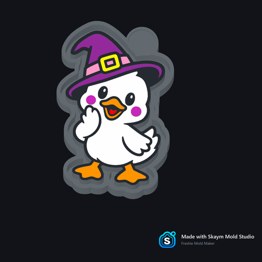 ✨ Cute Halloween Witch Duckling – Freshie, Resin & Candle Mold 🐤🧙‍♀️🎃✨