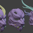 33.png Dragon Kirin Mask - 3D Printable Model