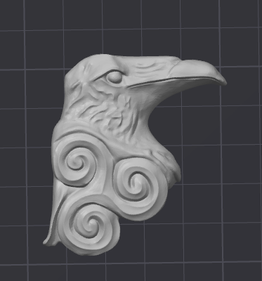 Odin's raven 3D model